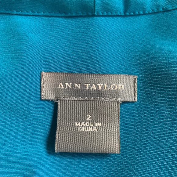 Ann Taylor Petrol Blue Silk Dress - Picture 10 of 13